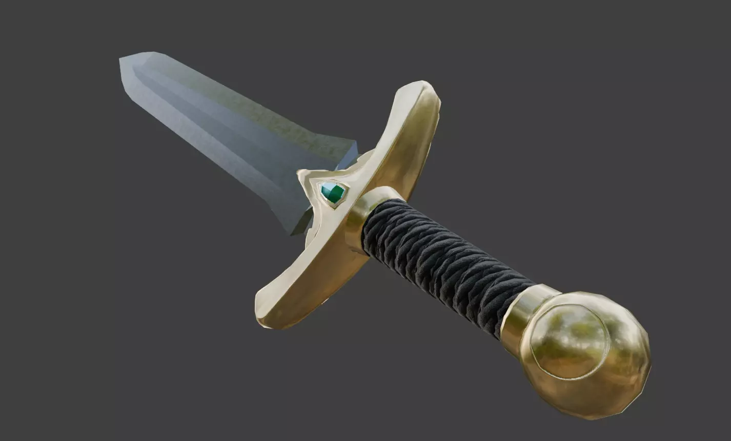 Stylized Low Poly Sword Game Weapon Low-poly 3D model_11