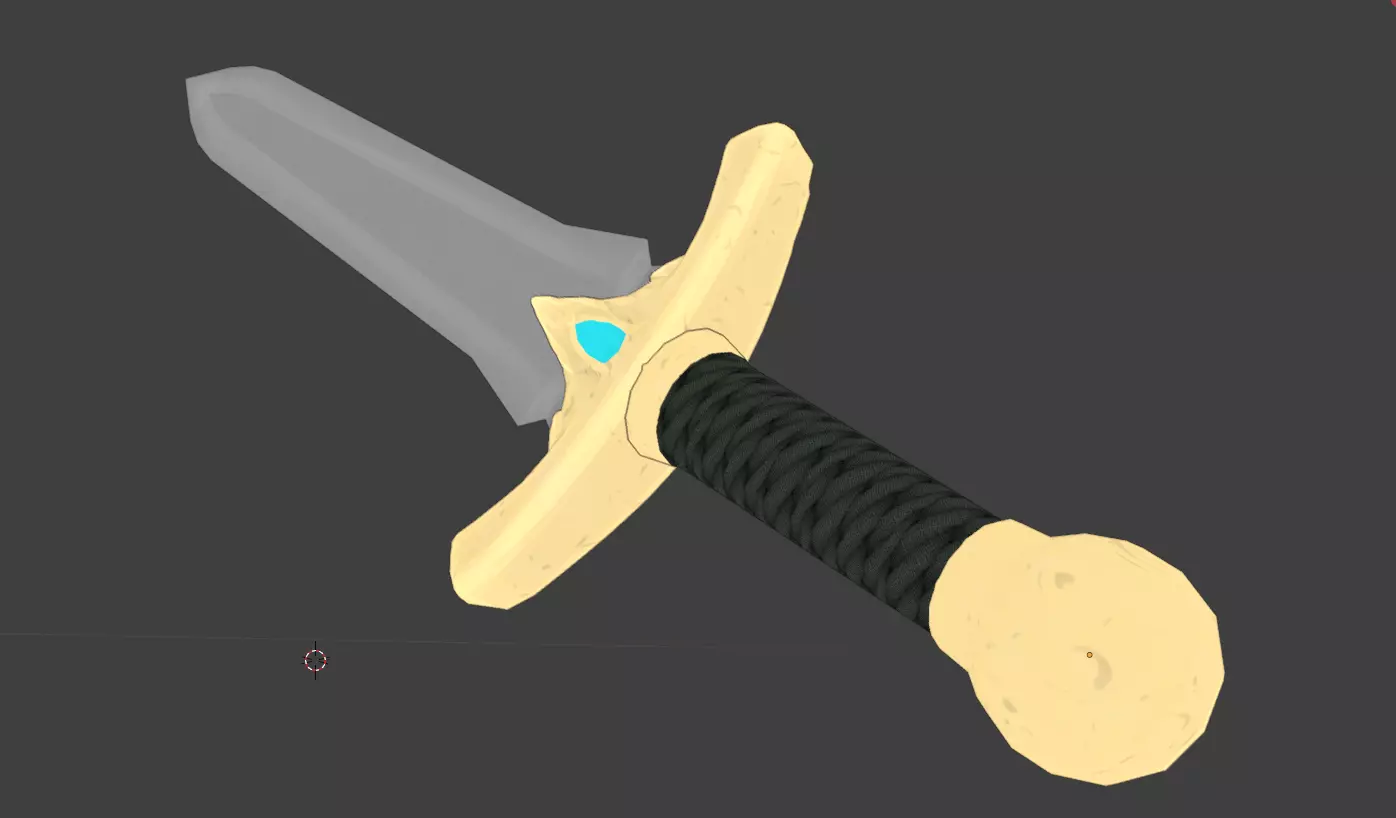 Stylized Low Poly Sword Game Weapon Low-poly 3D model_10