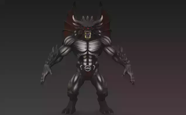 Dracula Monster 3d Model High Poly for Games and Vampire Dragon