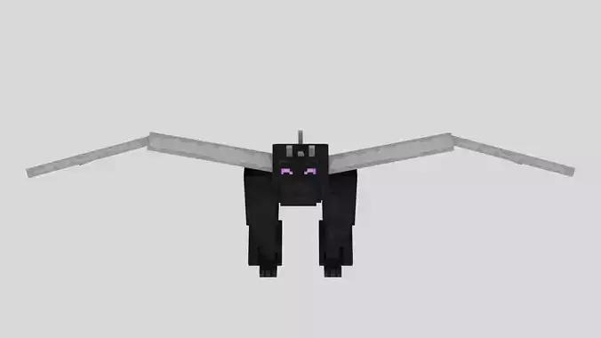 MINECRAFT-DRAGON Low-poly 3D model