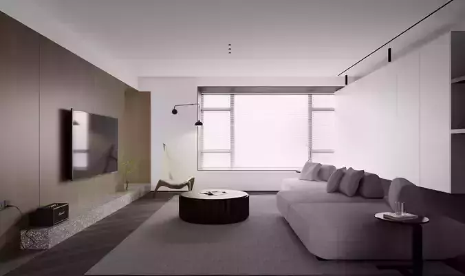 Modern living room dining room interior scenes 177