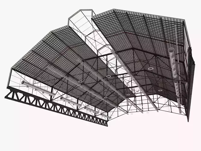 Ceiling Ventilation Pipes 18 3D model