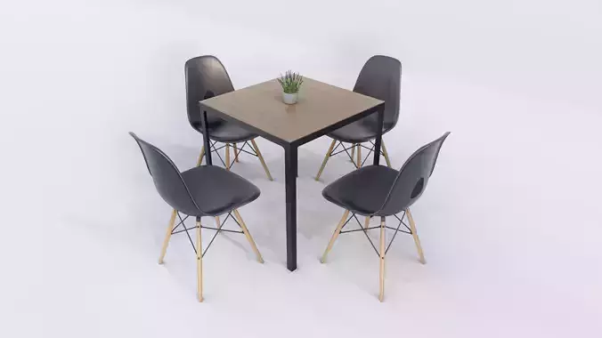 Modern Bistro Set with Eames-Style Chairs
