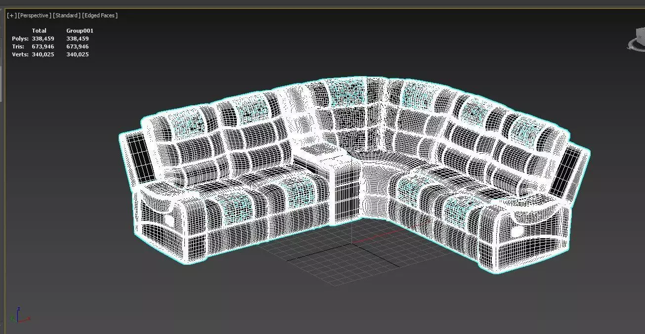 Leather Sofa  3D model_10