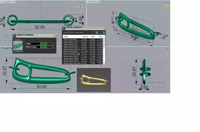 Stl 3dm gold Pendant Combining Innovation and Minimalism gp0332