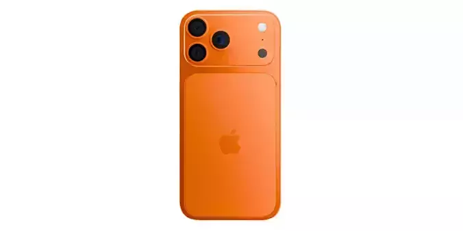 iPhone 17 Pro Max Orange High Quality Blender 3D Model
