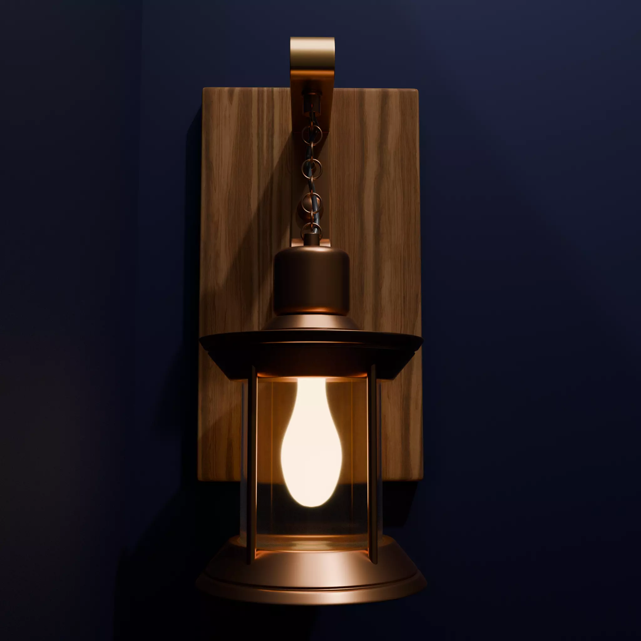 3D simple stylized wall lamp 3D model_5