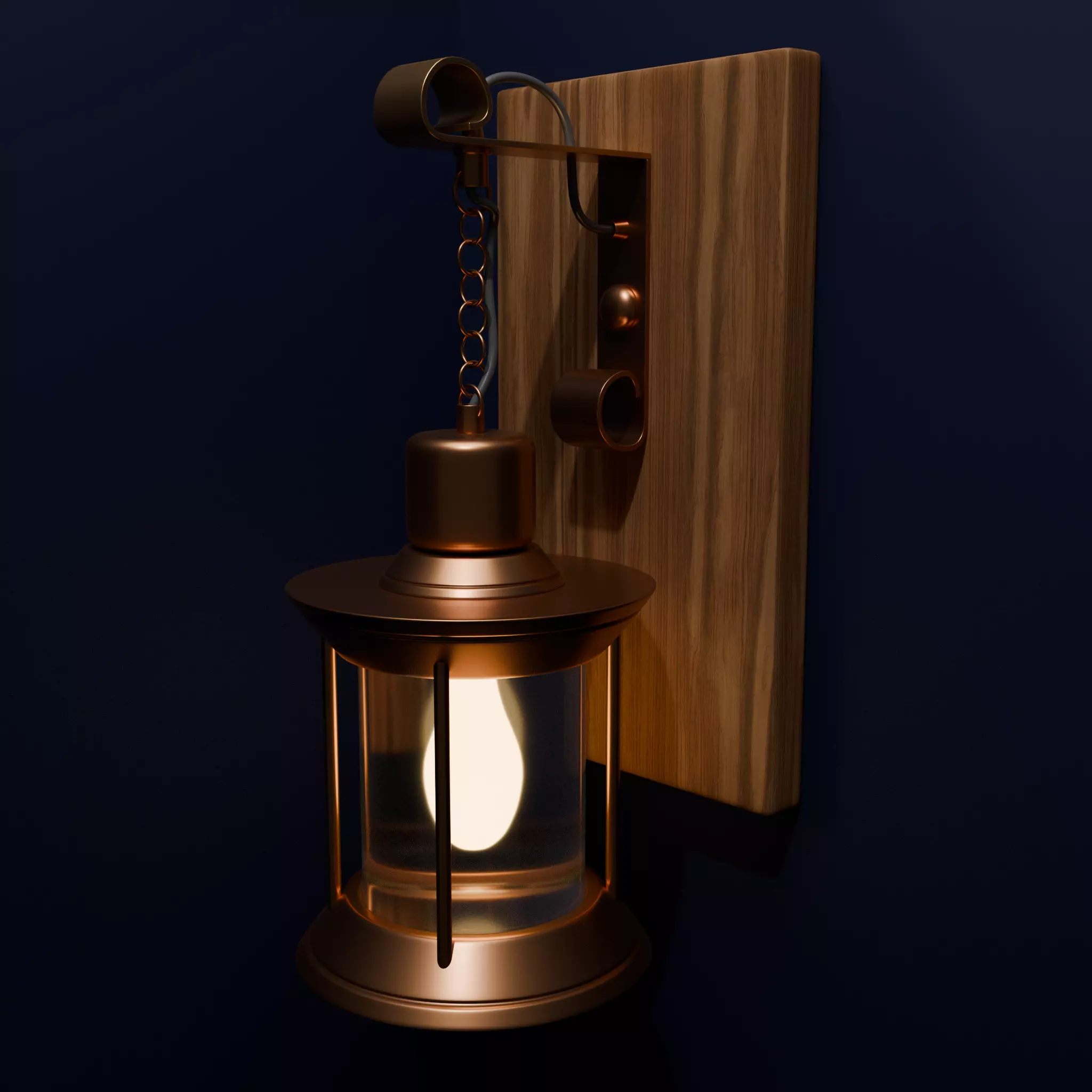 3D simple stylized wall lamp 3D model_0