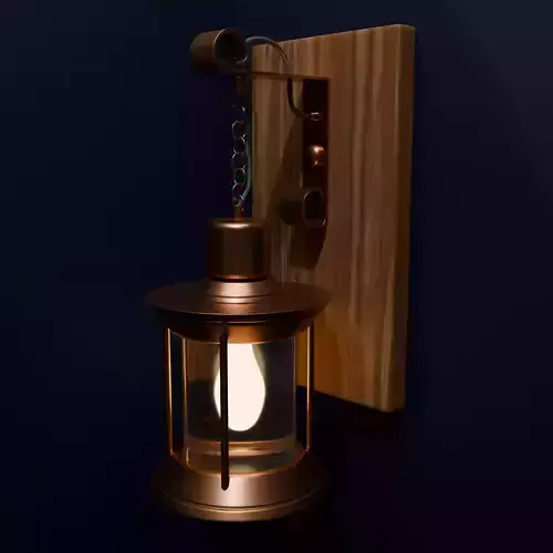3D simple stylized wall lamp