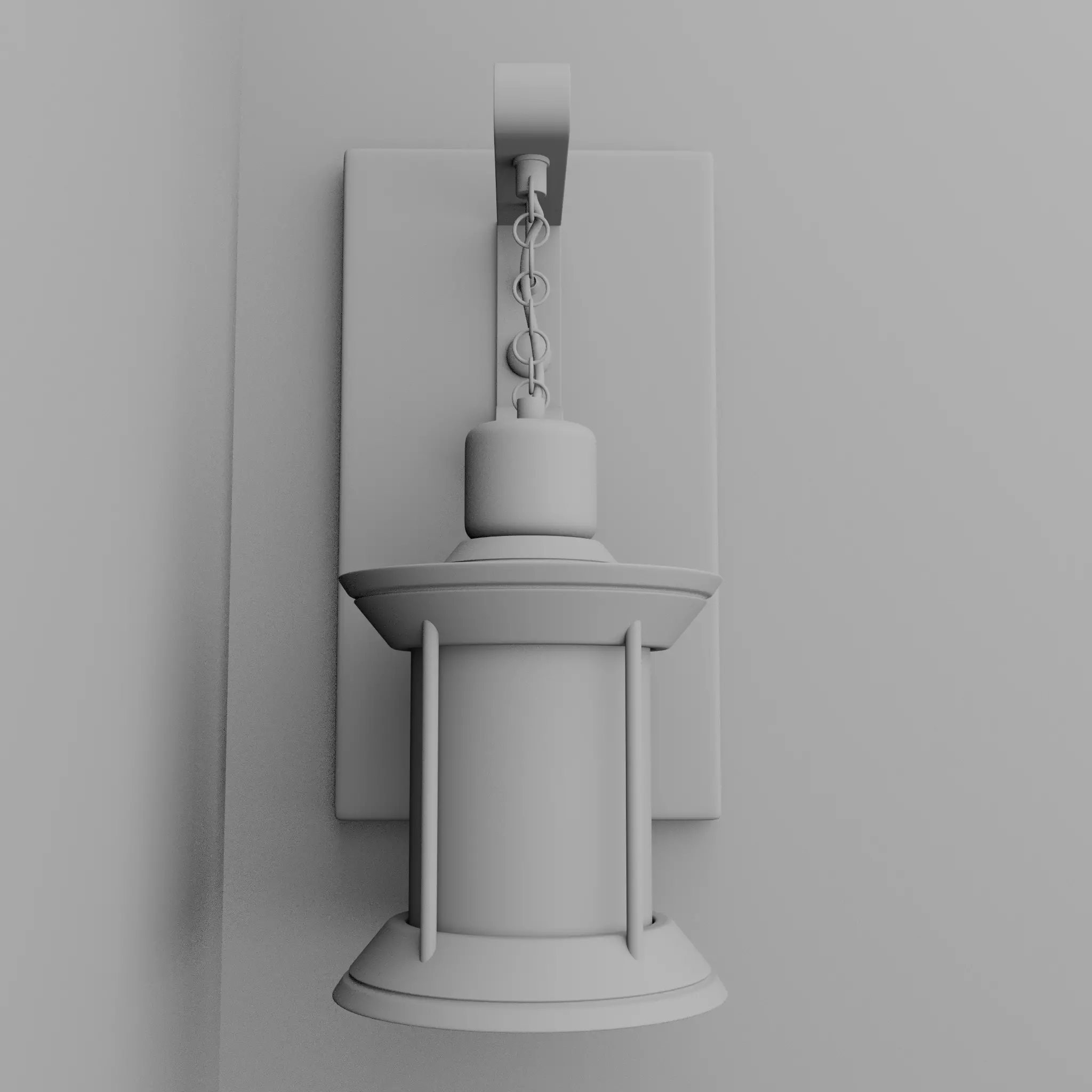 3D simple stylized wall lamp 3D model_8