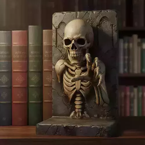 skeleton bookend