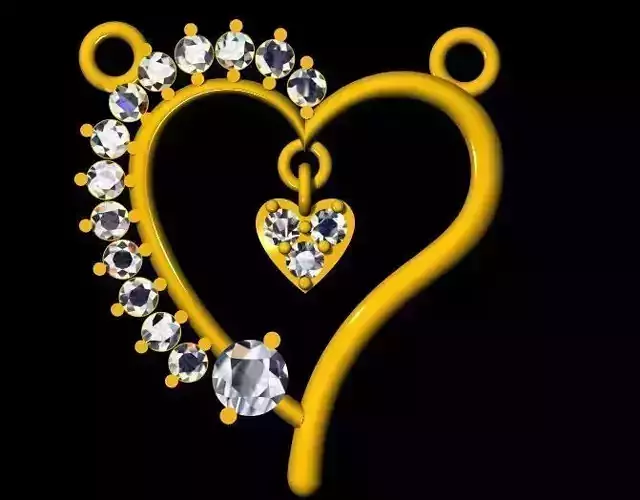 heart pendant 3dm file