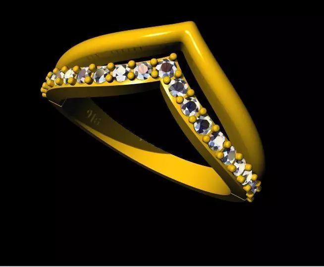 chevron ring 3dm file 3D print model