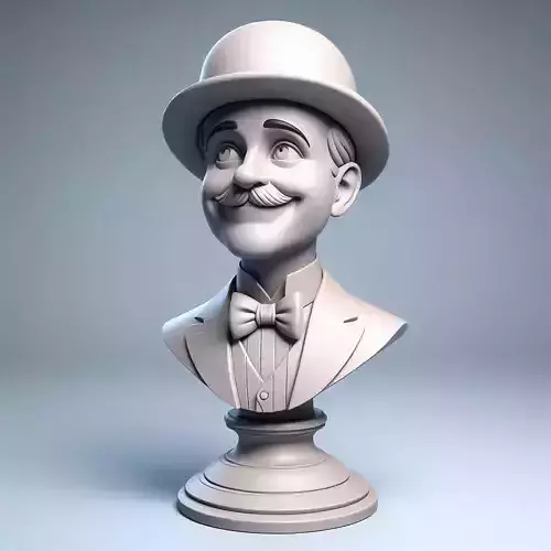 Silent-Era Comedian Bust