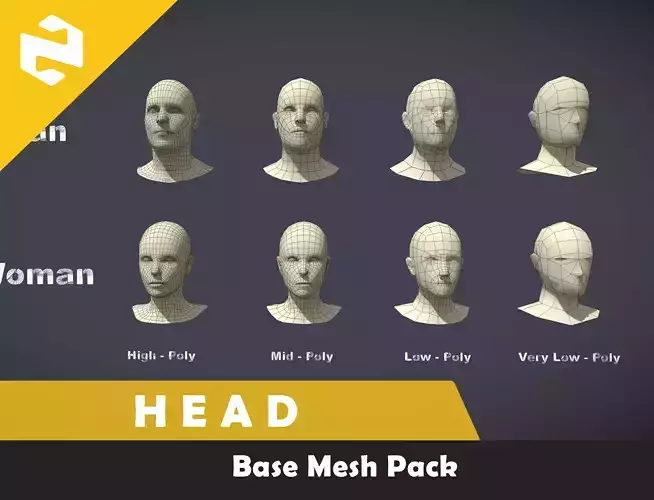 Base Mesh Pack - Head