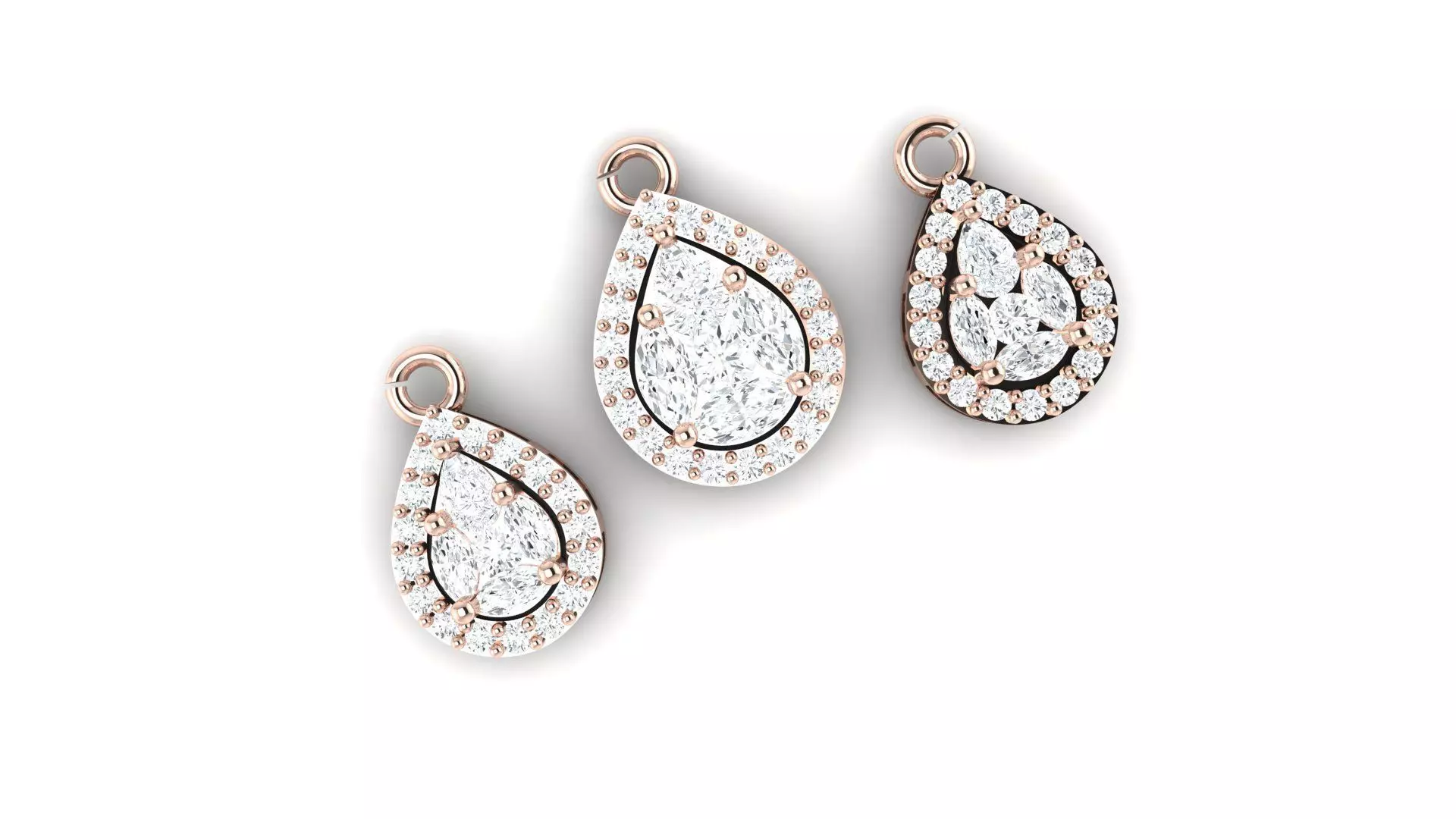 Pear half set 3D print model_3