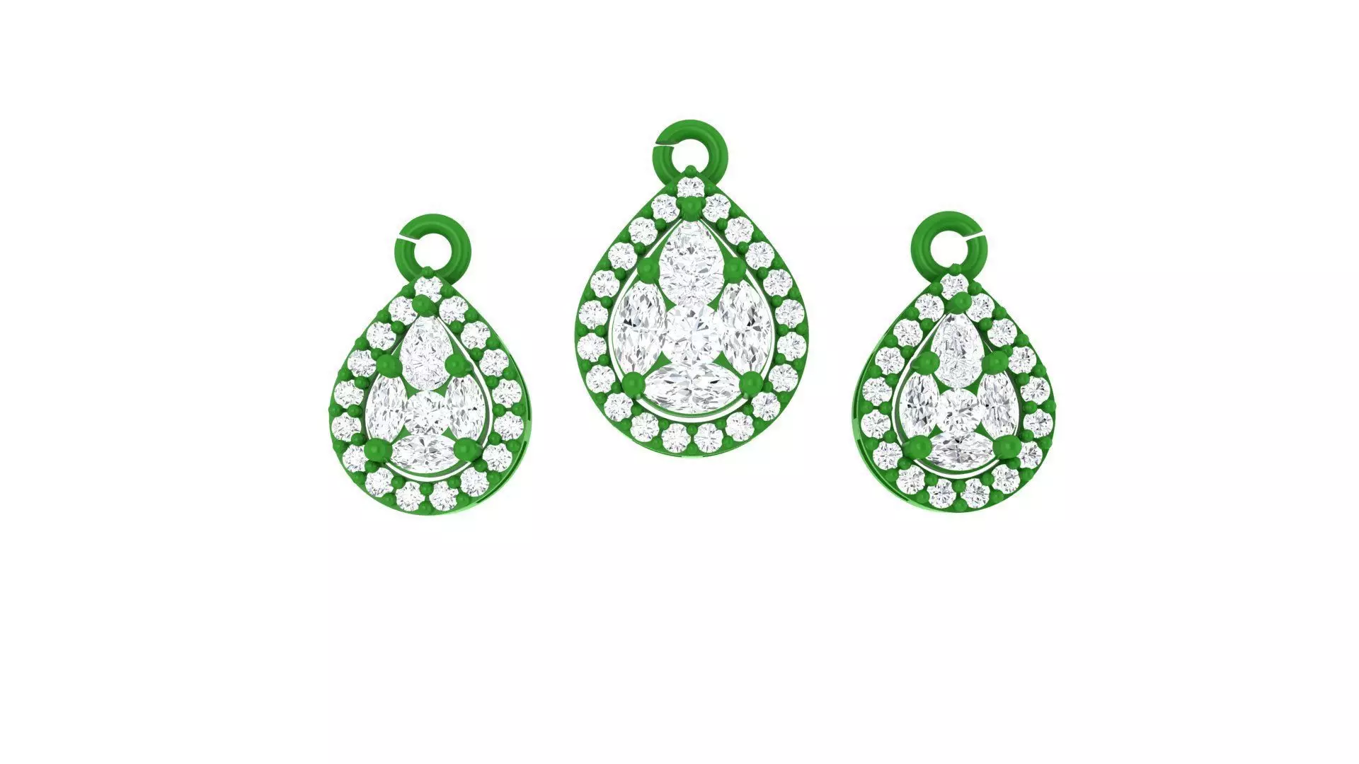 Pear half set 3D print model_4