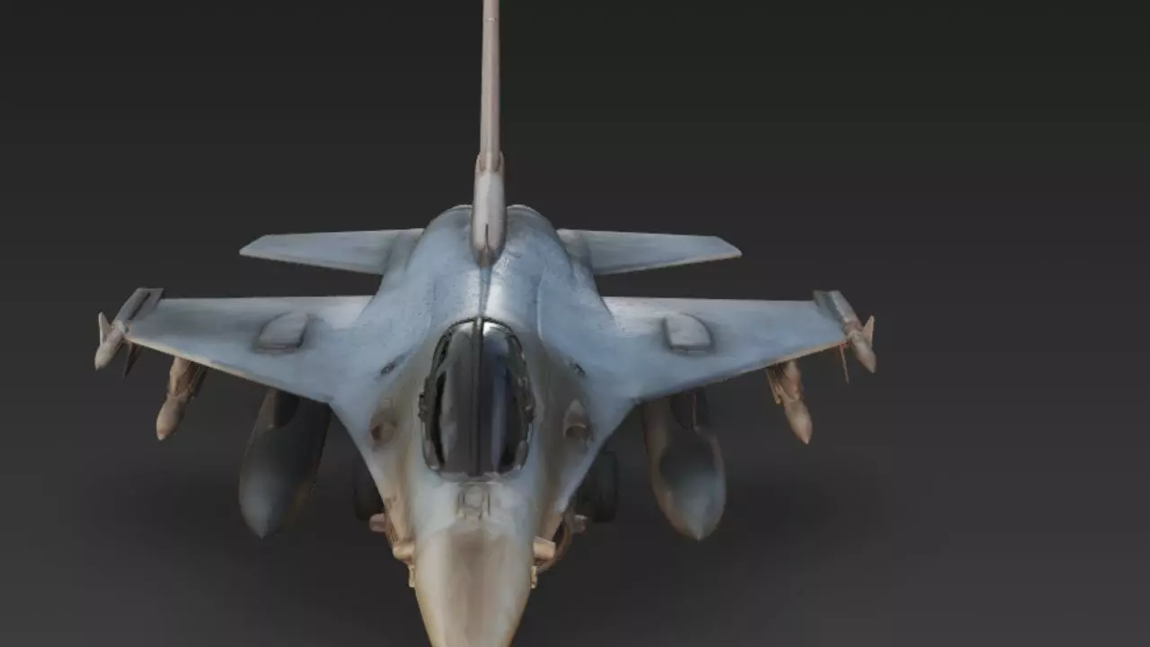 F-16 Fighting Falcon Ultra Realistic 3D Model Low-poly 3D model_3