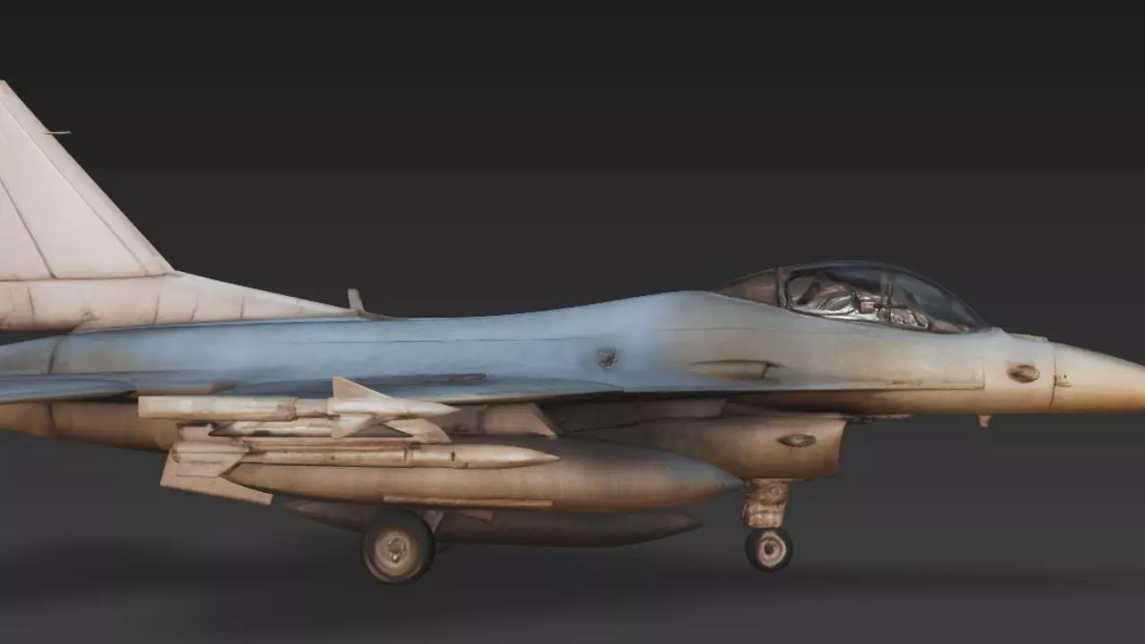 F-16 Fighting Falcon Ultra Realistic 3D Model Low-poly 3D model_1