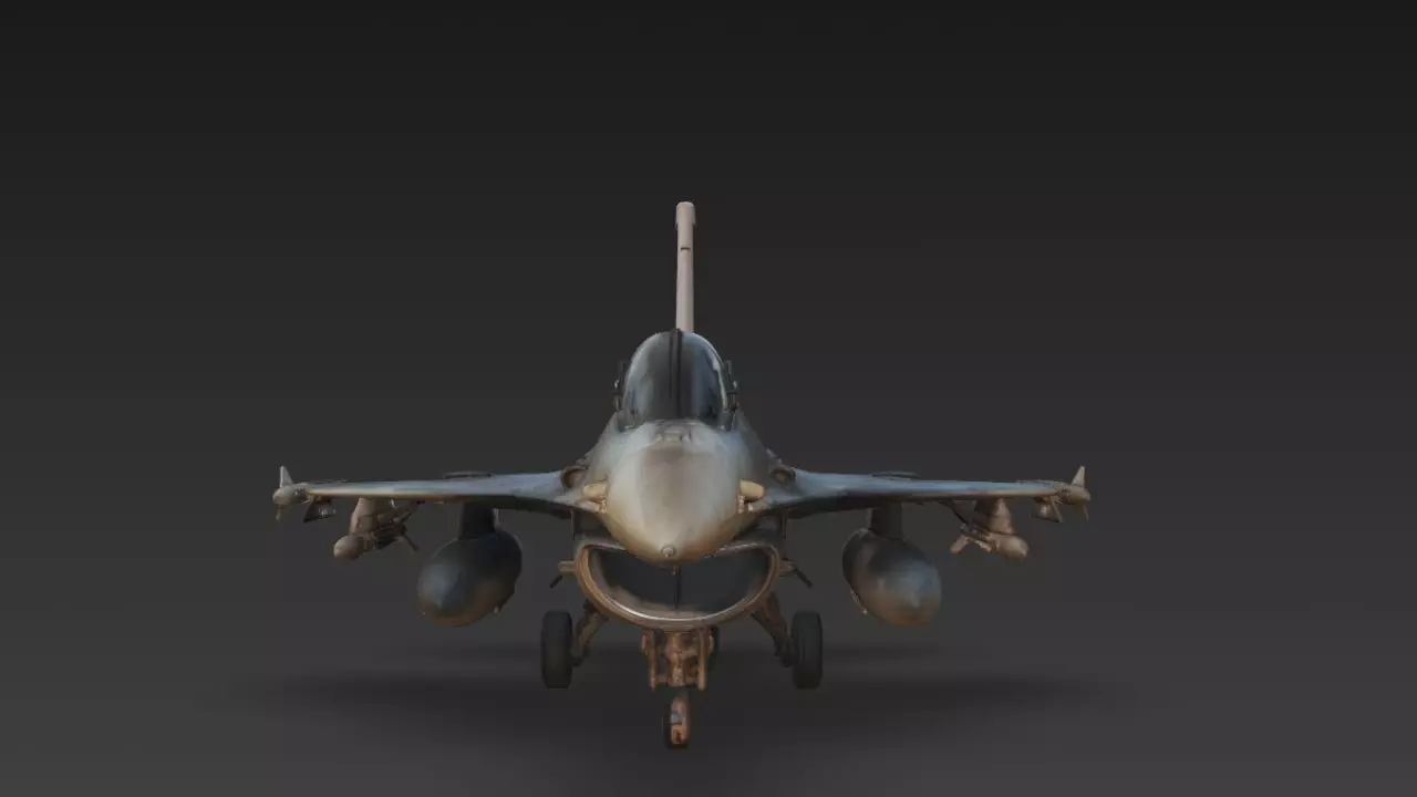 F-16 Fighting Falcon Ultra Realistic 3D Model Low-poly 3D model_0