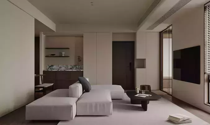 Modern living room dining room interior scenes 186