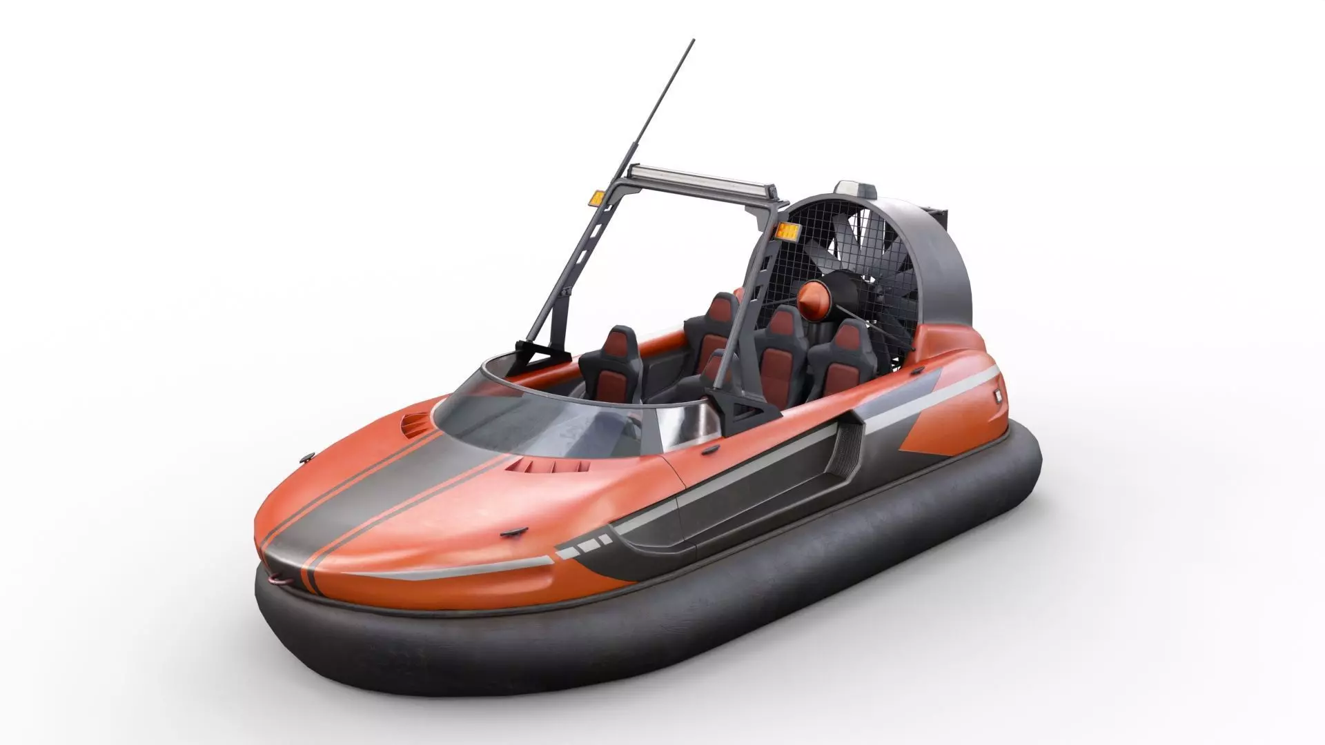 hovercraft Low-poly 3D model_5