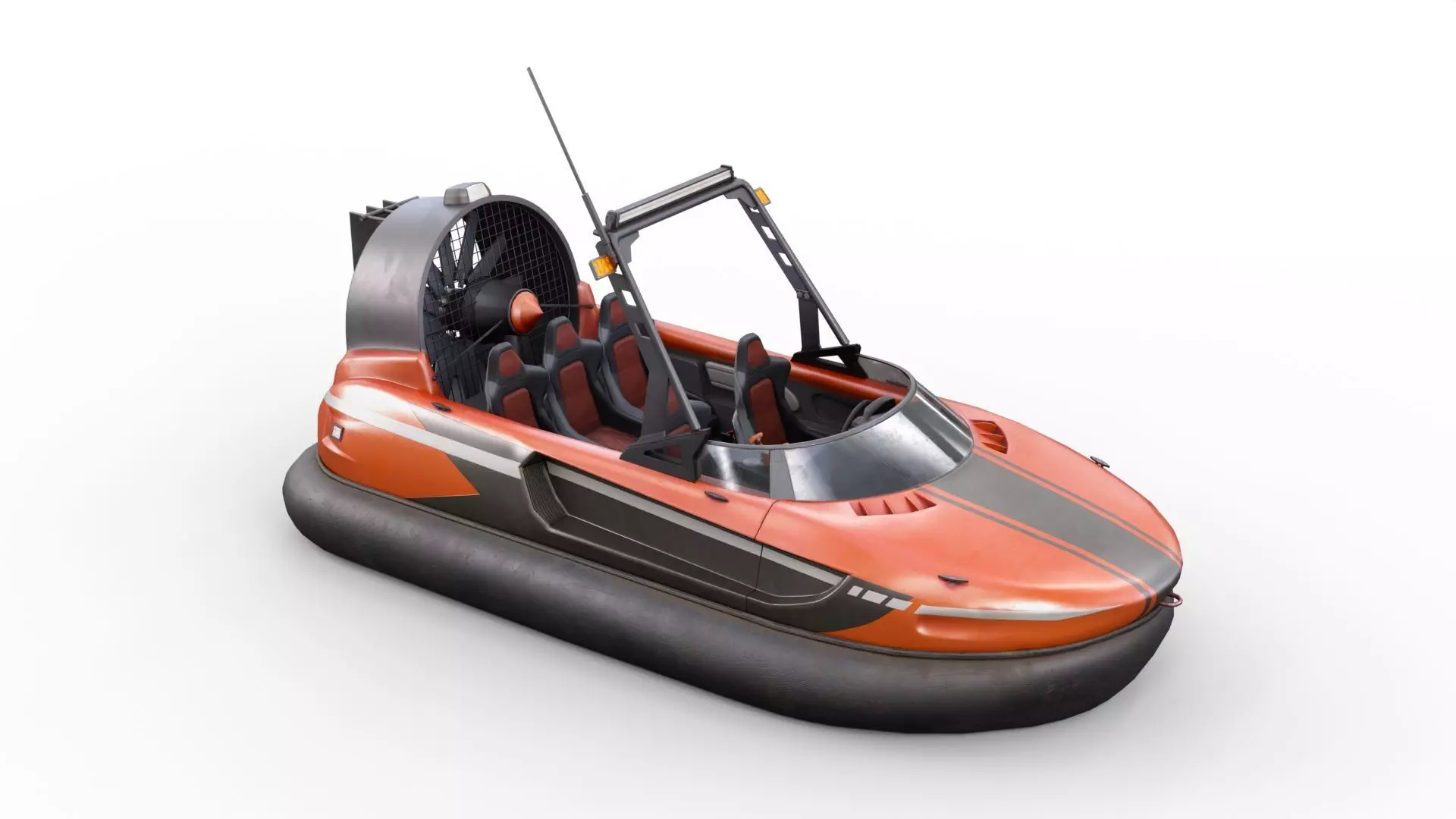 hovercraft Low-poly 3D model_3