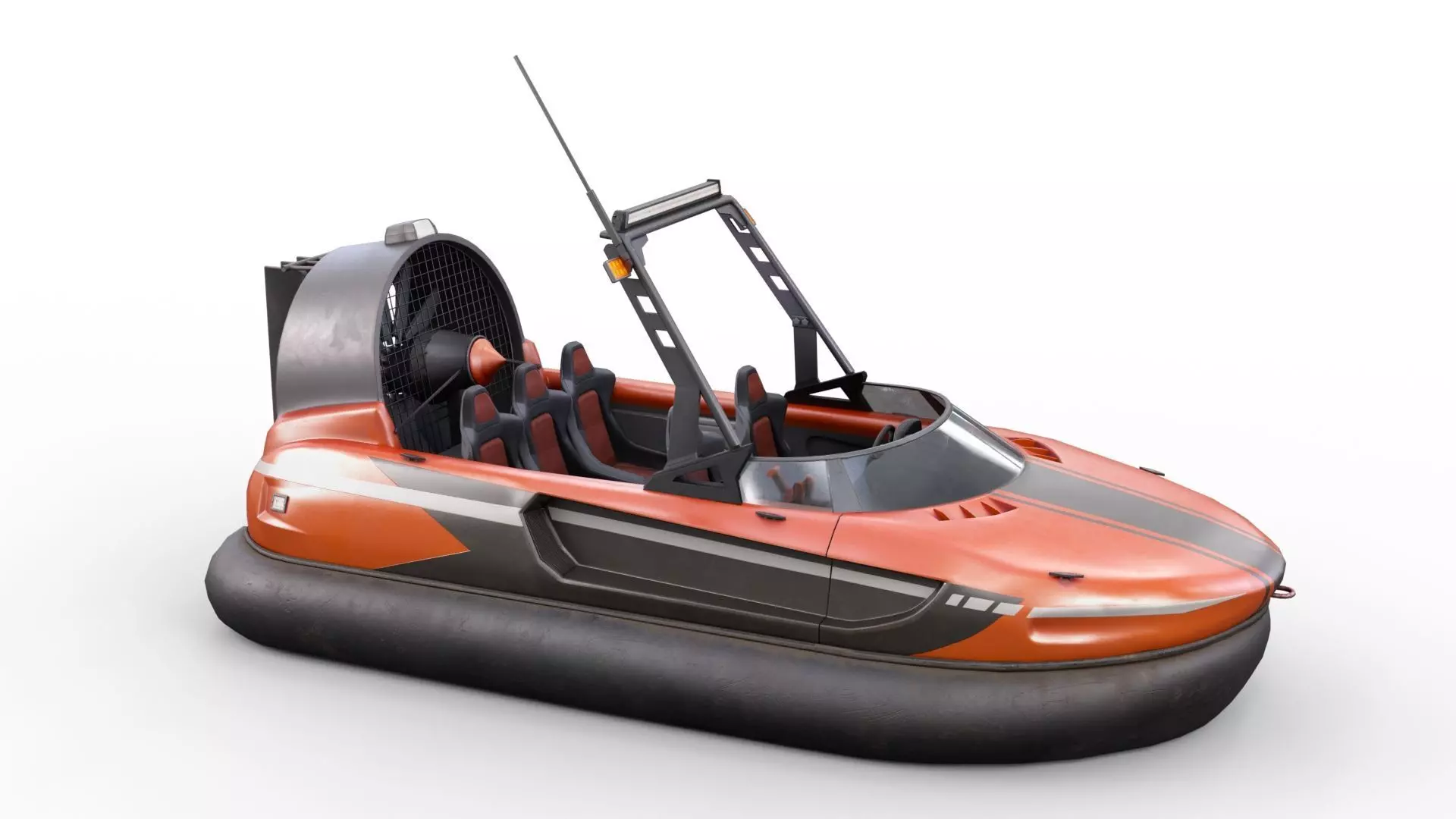 hovercraft Low-poly 3D model_6