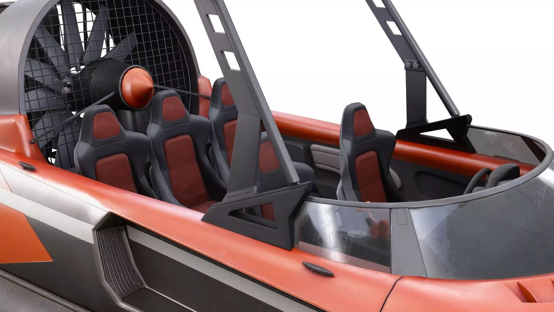 hovercraft Low-poly 3D model_9