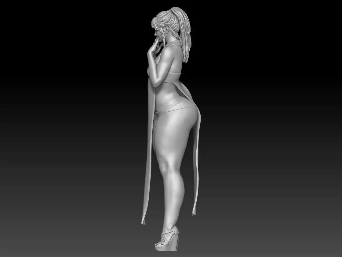 big butt girl 1 3D print model_1