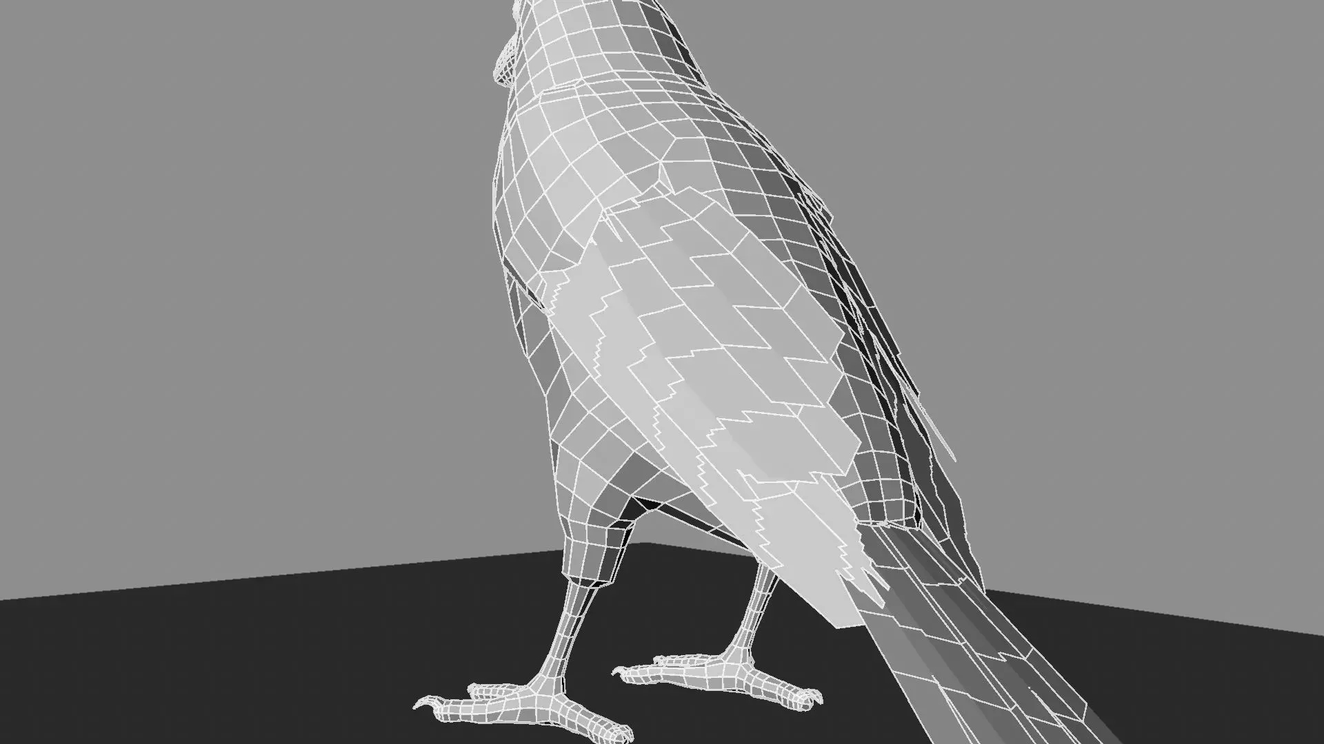 Blue winged mountain tanager close wings 3D model_41