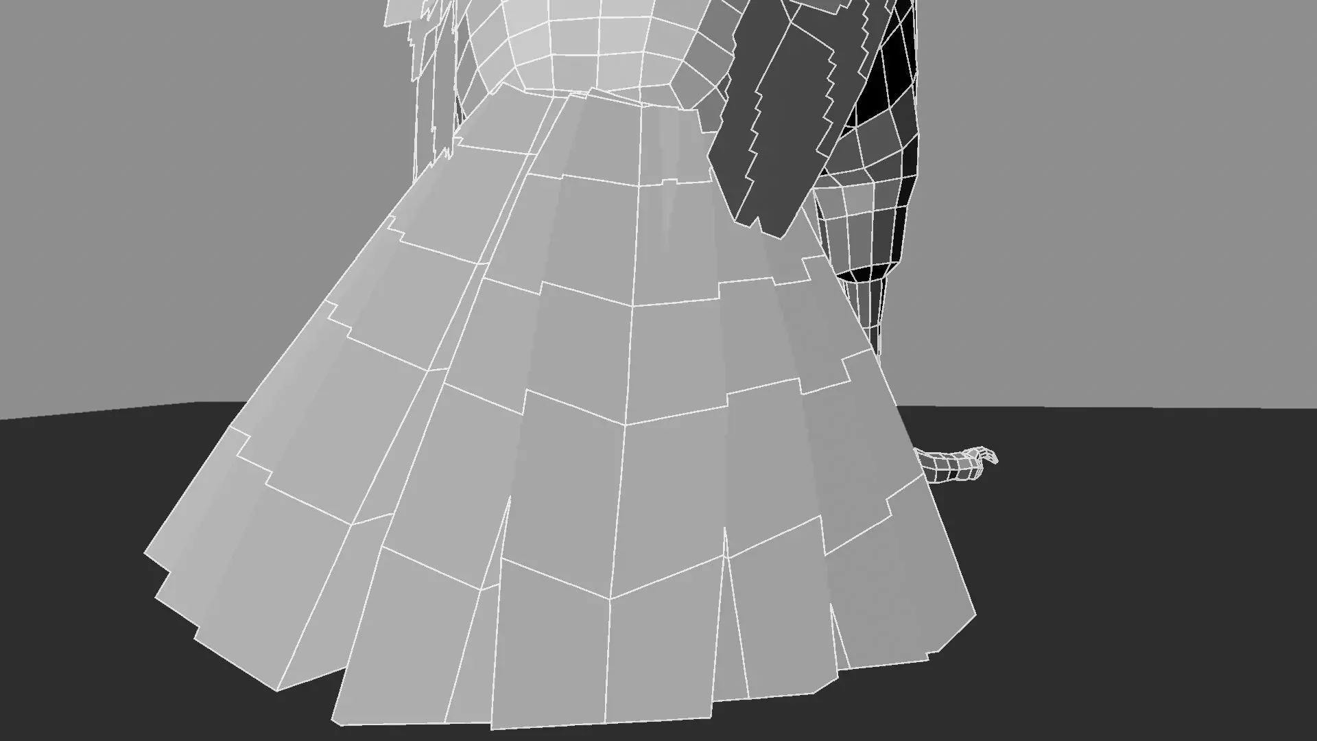 Blue winged mountain tanager close wings 3D model_40