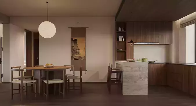 Eclectic interior scene