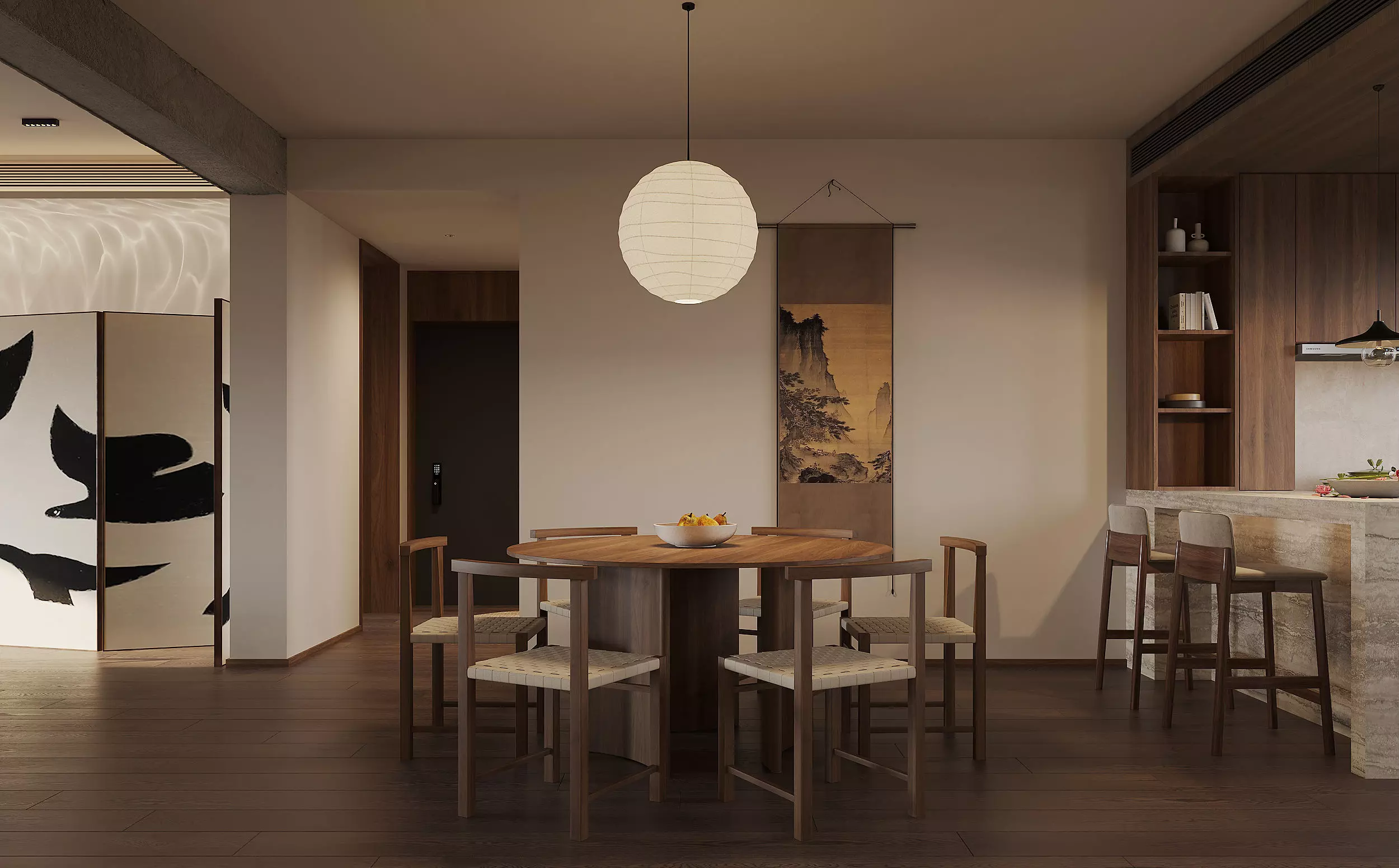 Eclectic interior scene 3D model_10