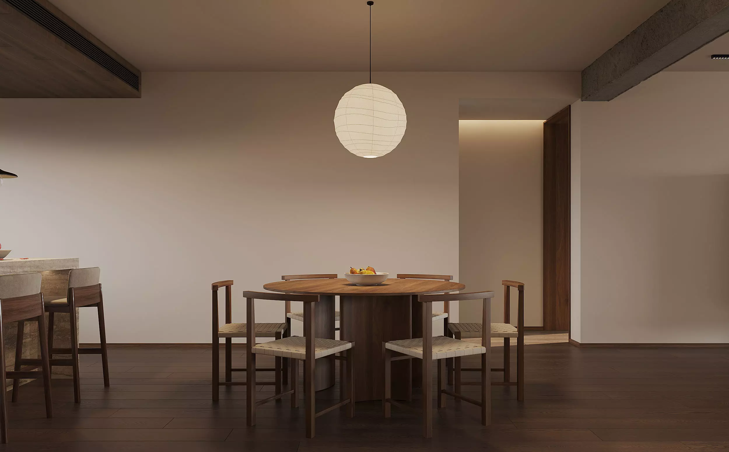 Eclectic interior scene 3D model_1