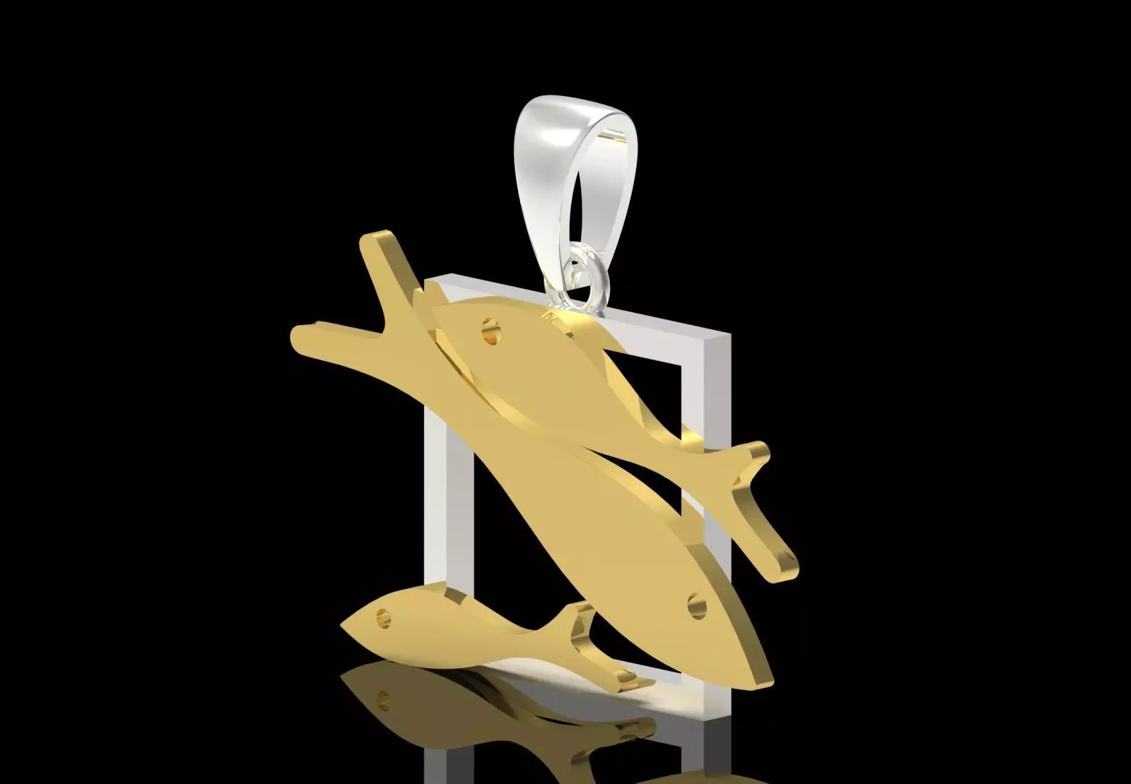 gold stl 3dm Pendant A Symbol of Peace and Nature gp0054 3D print model_11