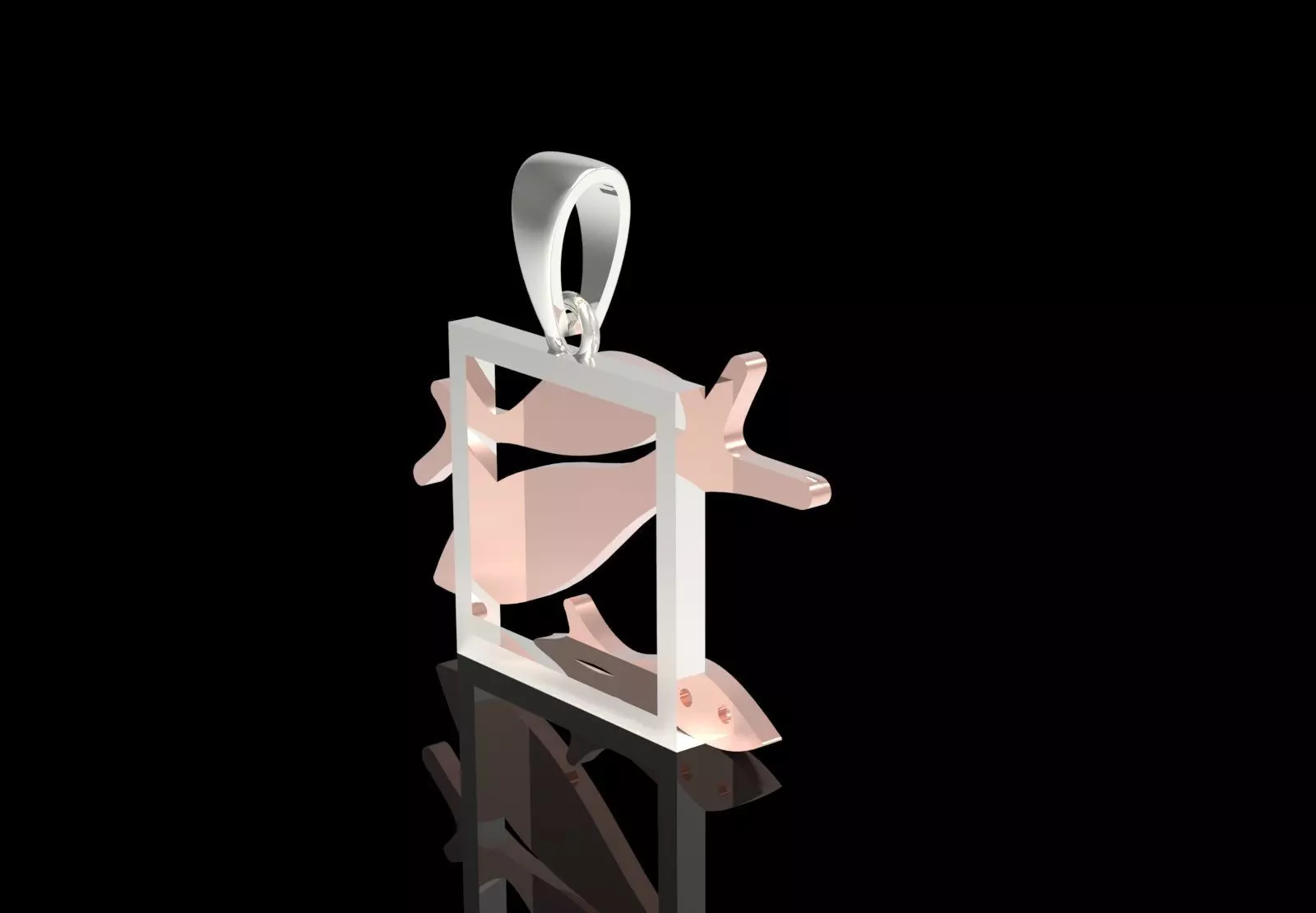 gold stl 3dm Pendant A Symbol of Peace and Nature gp0054 3D print model_4