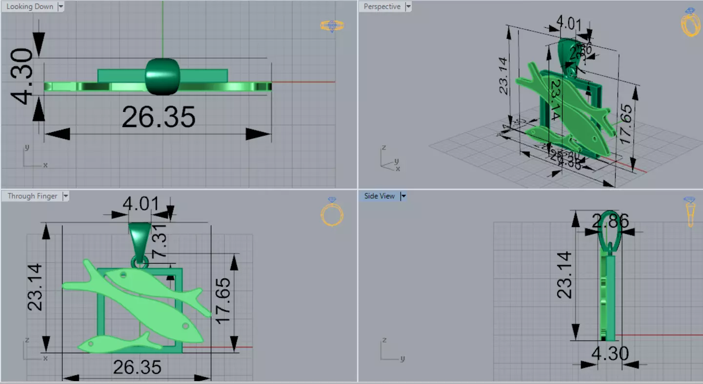 gold stl 3dm Pendant A Symbol of Peace and Nature gp0054 3D print model_8