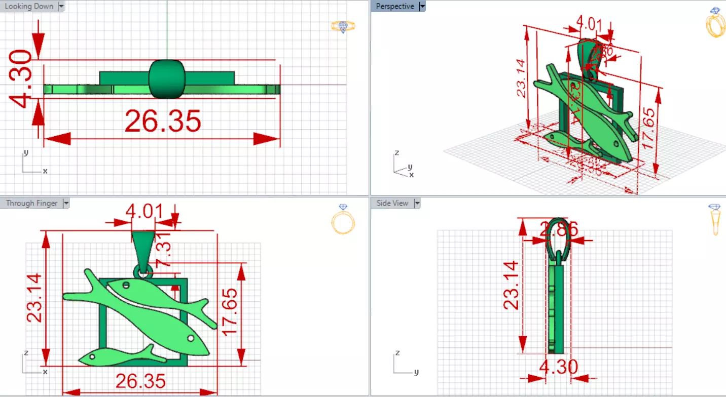 gold stl 3dm Pendant A Symbol of Peace and Nature gp0054 3D print model_18