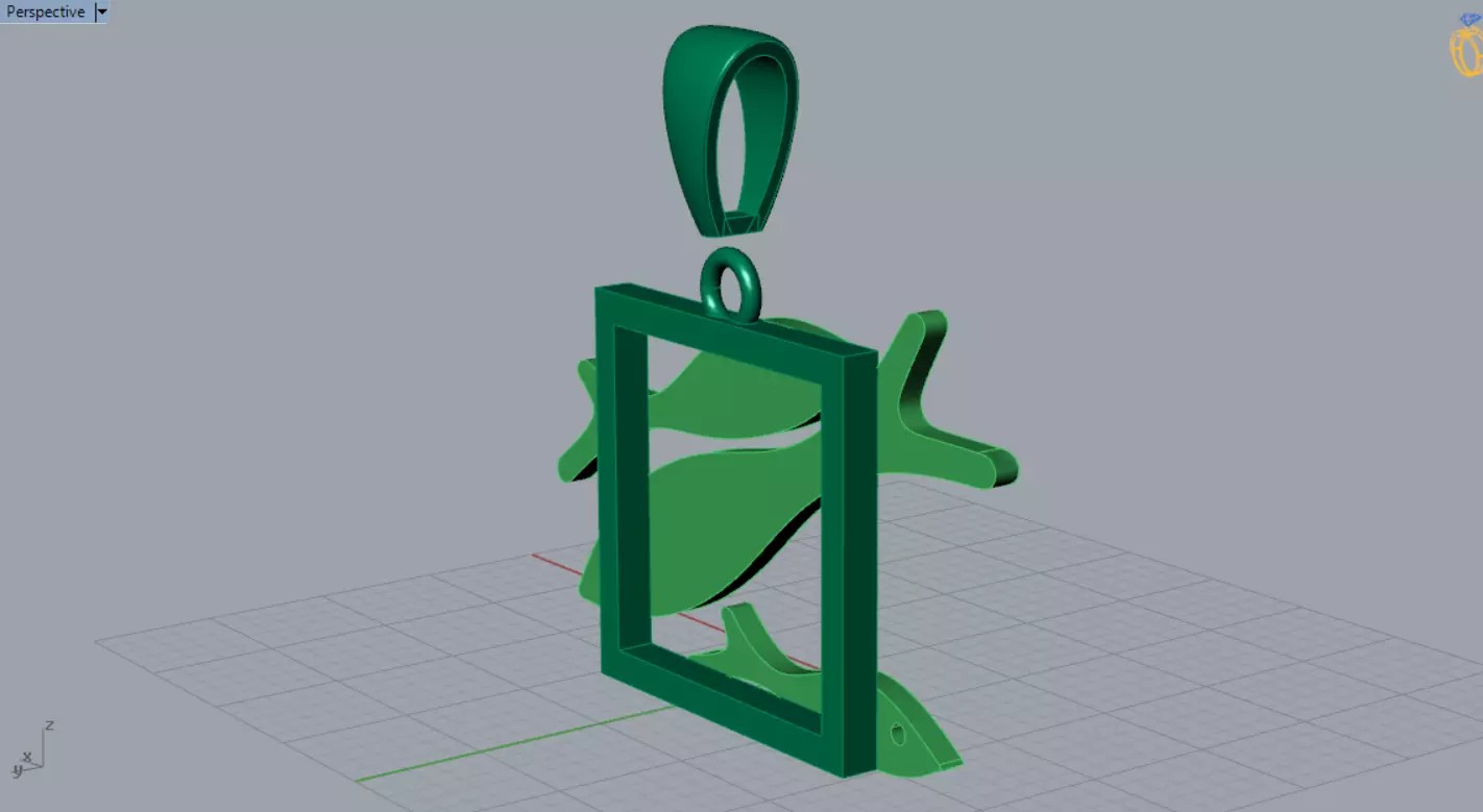 gold stl 3dm Pendant A Symbol of Peace and Nature gp0054 3D print model_6