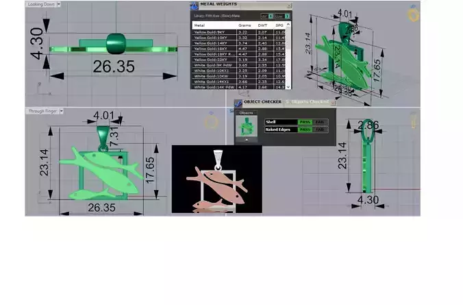 gold stl 3dm Pendant A Symbol of Peace and Nature gp0054