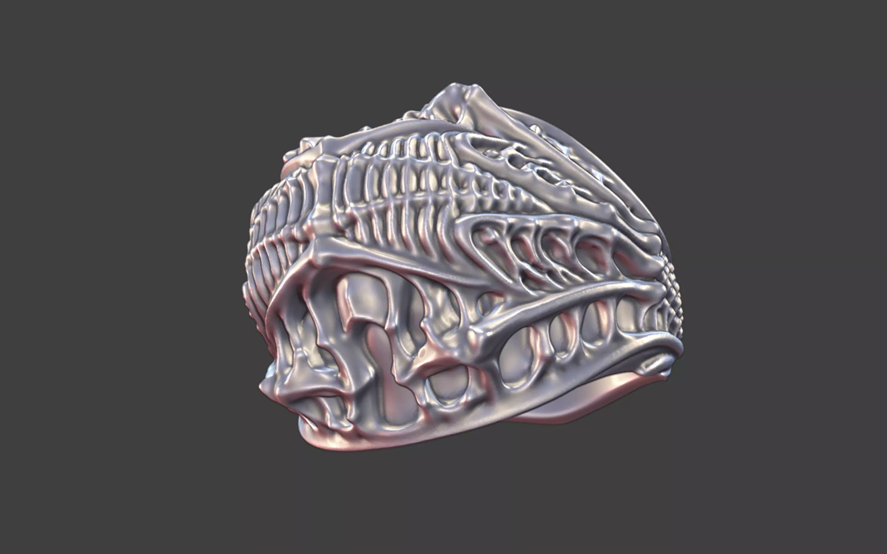 bioorganic giger style ring v1 3D print model