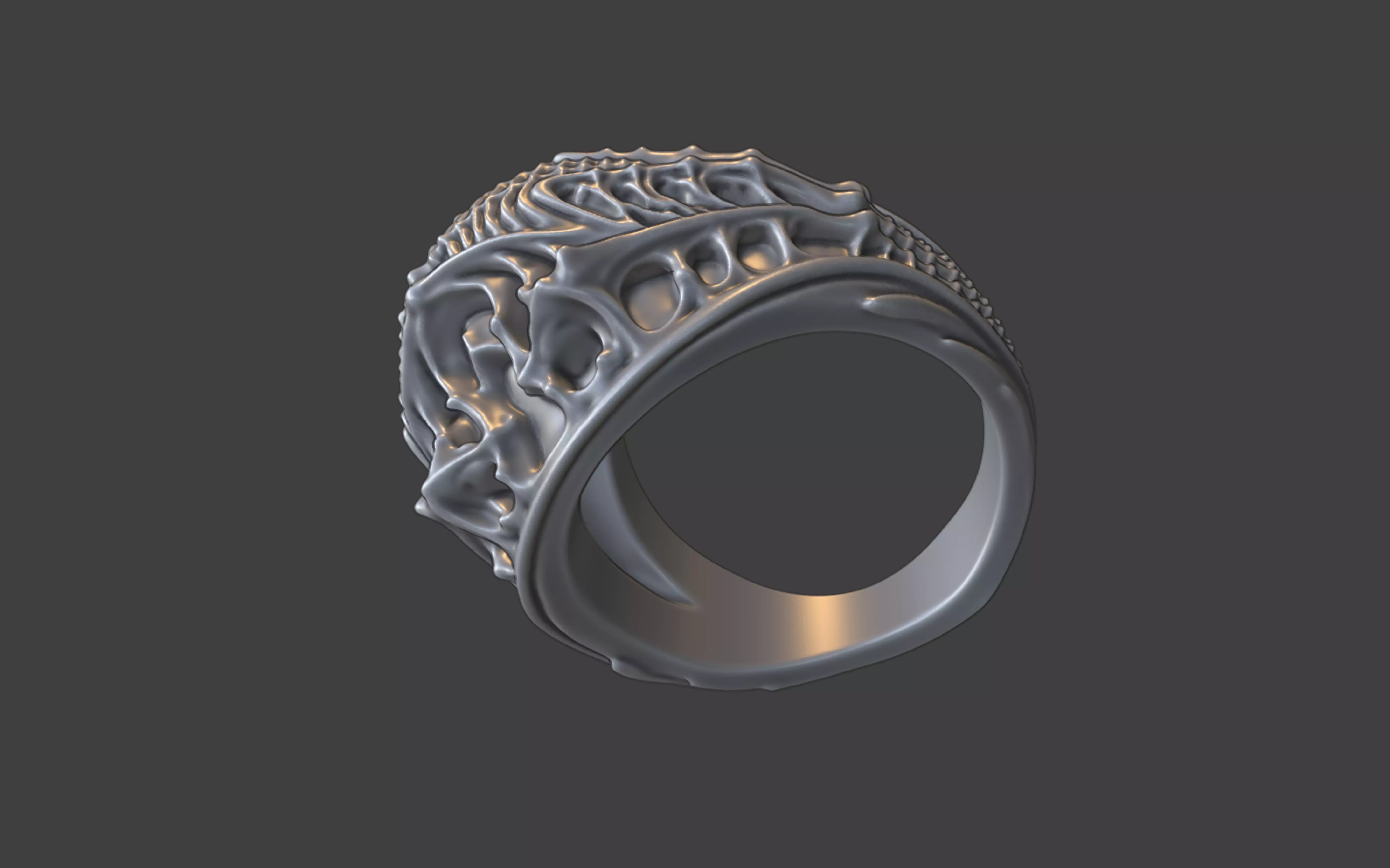 bioorganic giger style ring  v1 3D print model_7