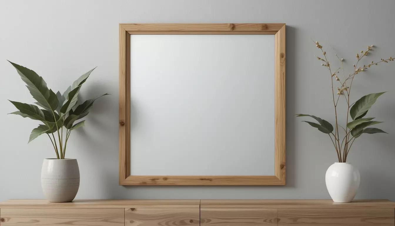 Simple Mirror Frame 3D Model Low Poly Interior Prop Game Ready Free 3D model_1