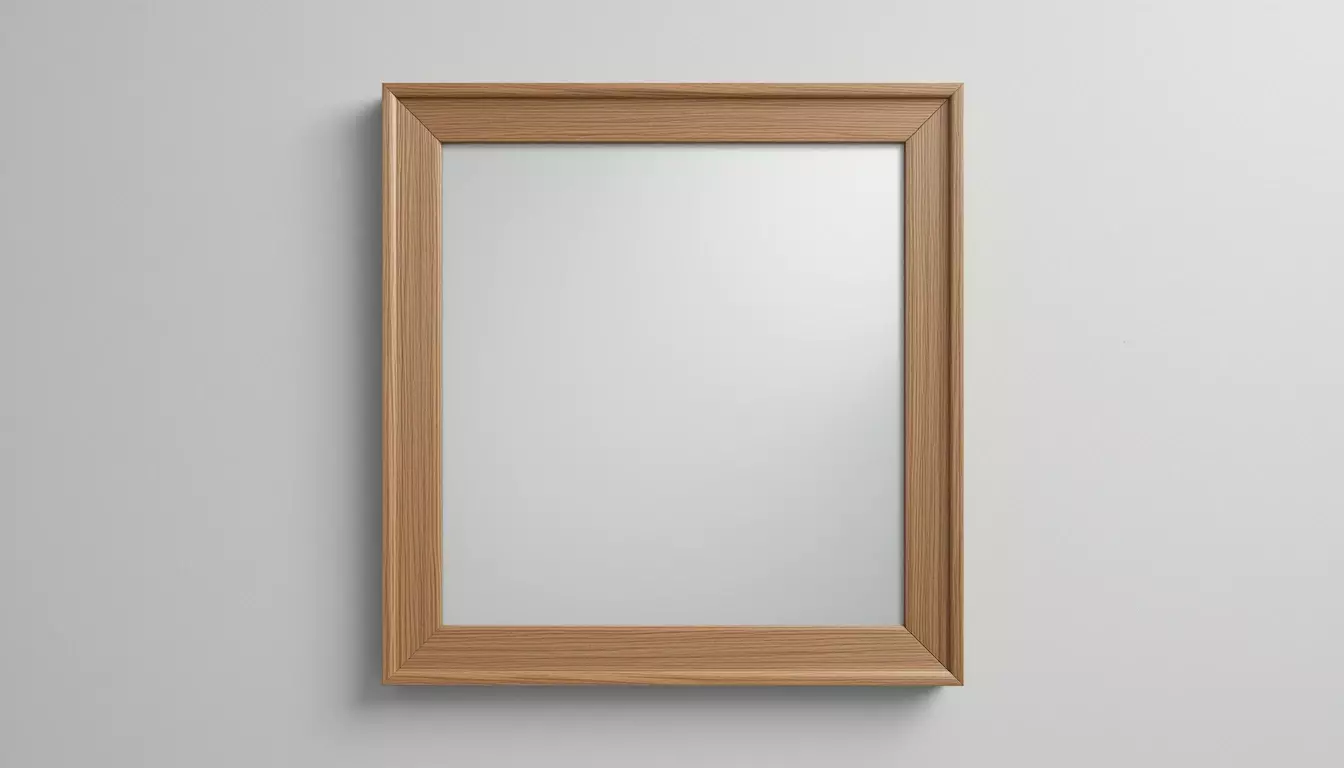 Simple Mirror Frame 3D Model Low Poly Interior Prop Game Ready Free 3D model_4