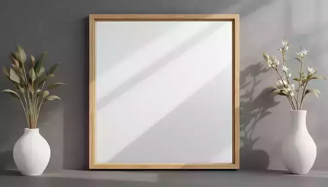 Simple Mirror Frame 3D Model Low Poly Interior Prop Game Ready Free 3D model Simple Mirror Frame 3D Model Low Poly Interior Prop Game Ready Free 3D model