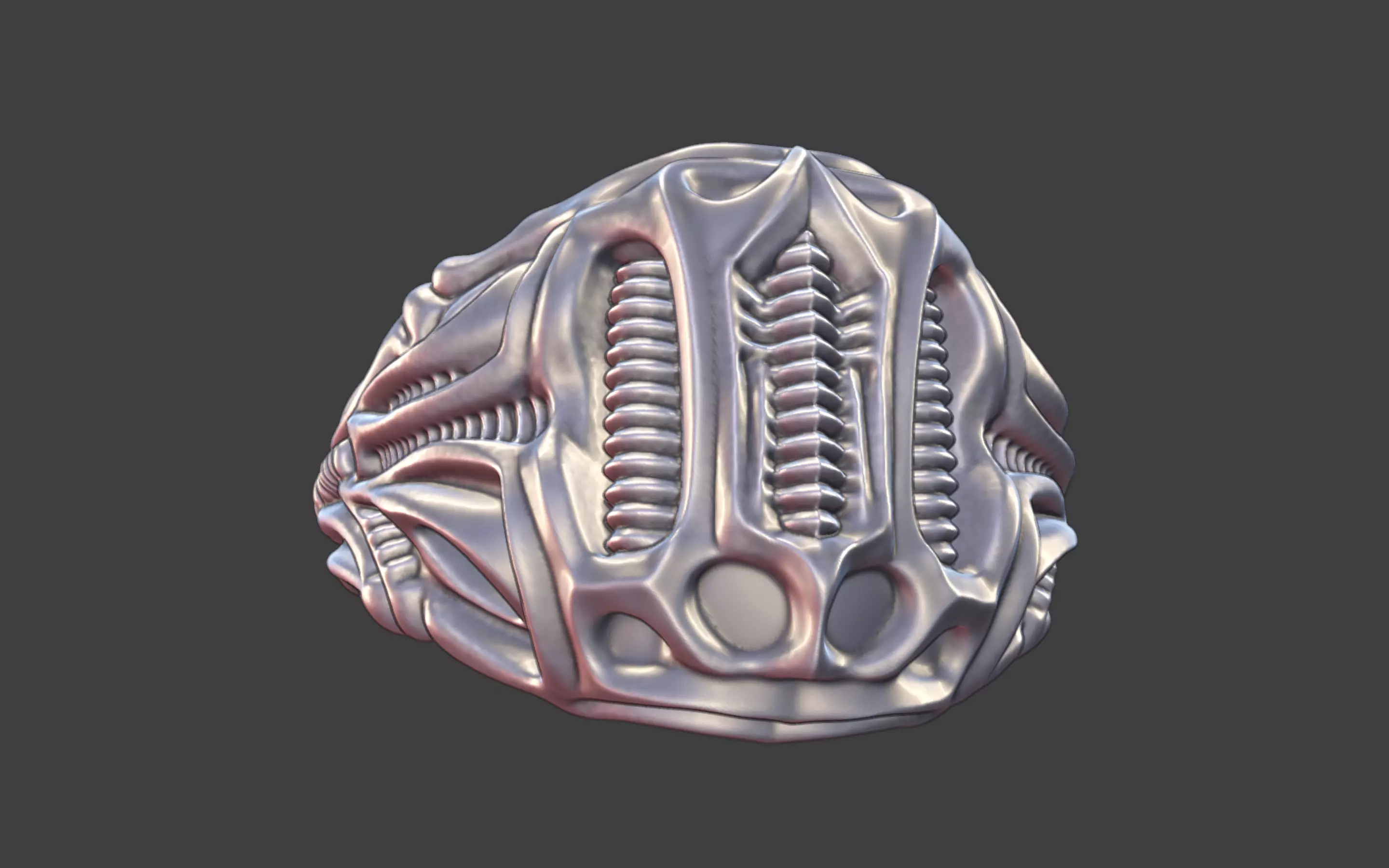 bioorganic giger style ring v4 3D print model