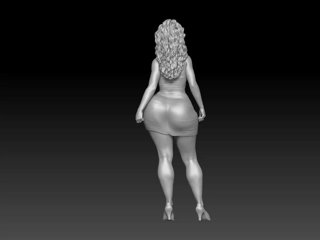 big butt girl 2 3D print model_2