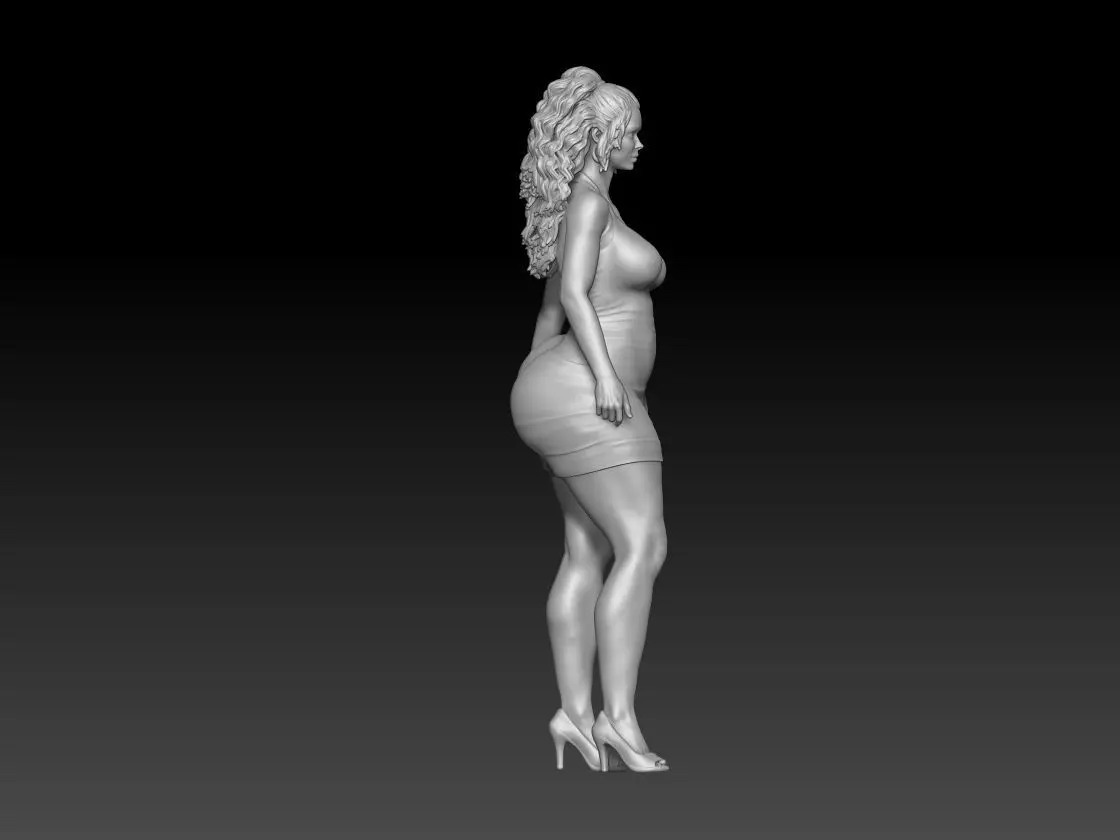 big butt girl 2 3D print model_3