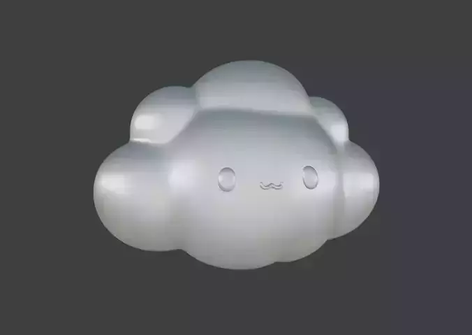 The cartoon little white cloud is so cute